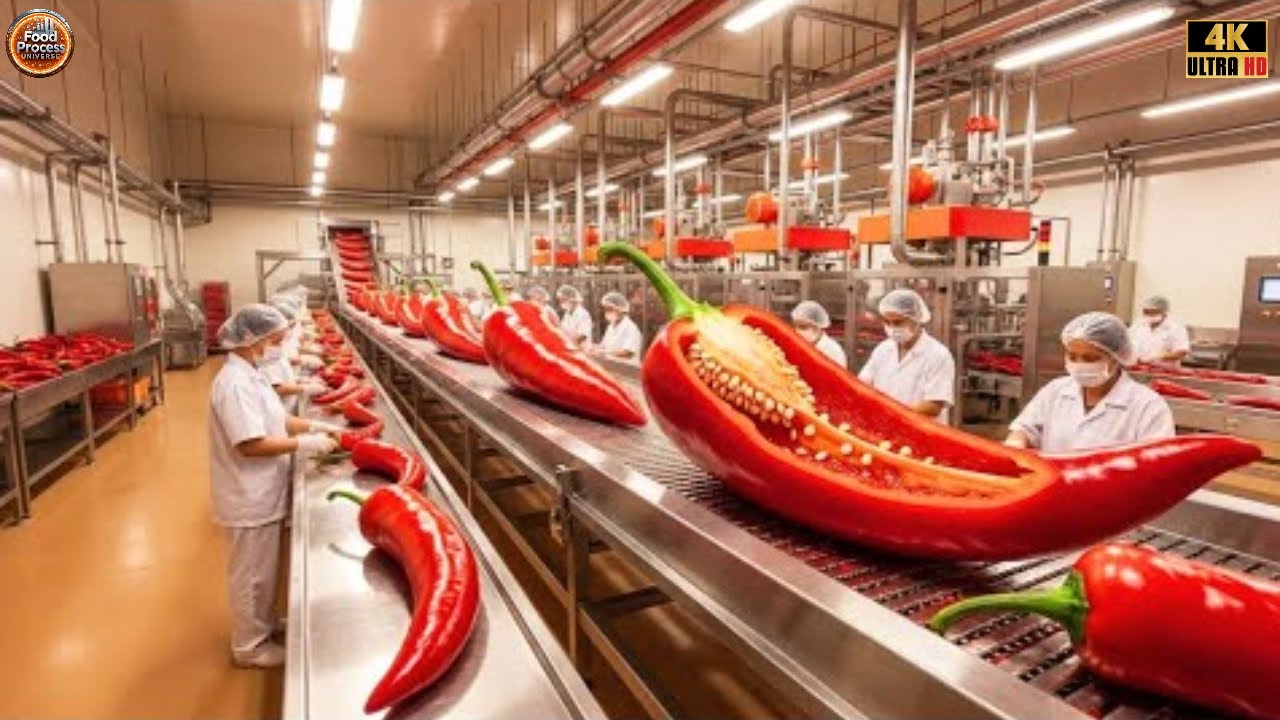 Inside a Modern Chili Processing Plant: From Farm to Hot Sauce (The Whole Process)