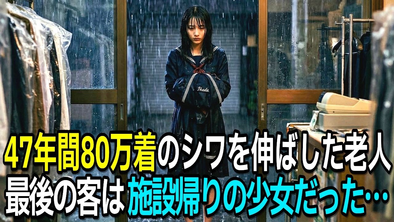 閉店寸前のクリーニング店に、びしょ濡れの少女が教服一着を抱えて現れた。一円も持っていなかった…【感動する話】