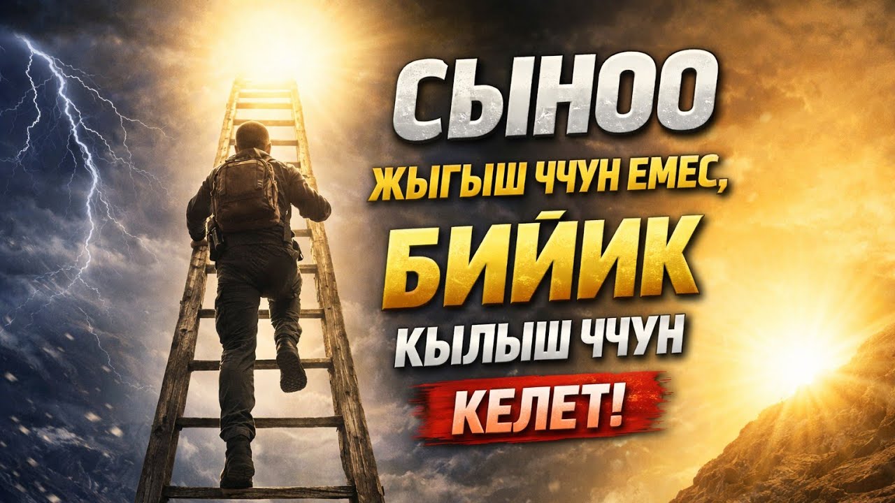 Сыноо сени жыгыш үчүн эмес, бийик кылыш үчүн келет. 