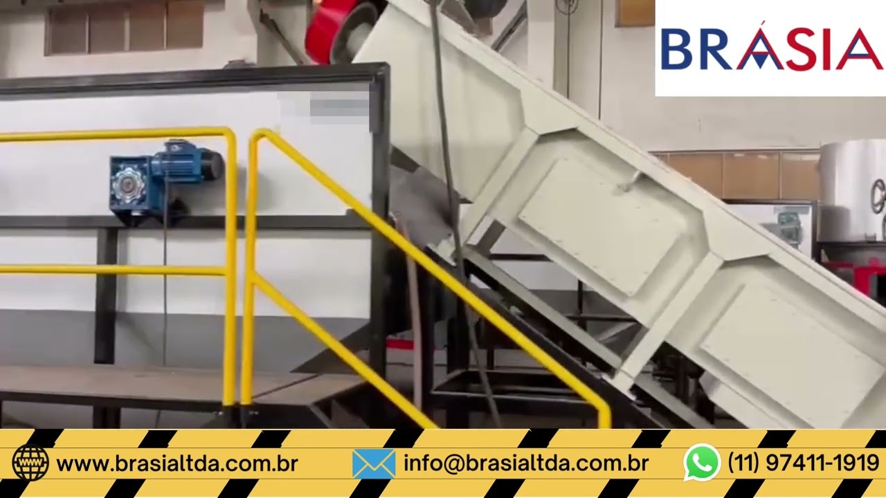 Linha de Lavagem, Secagem e Moagem de PE e PP - 1500 Kgs/hora.