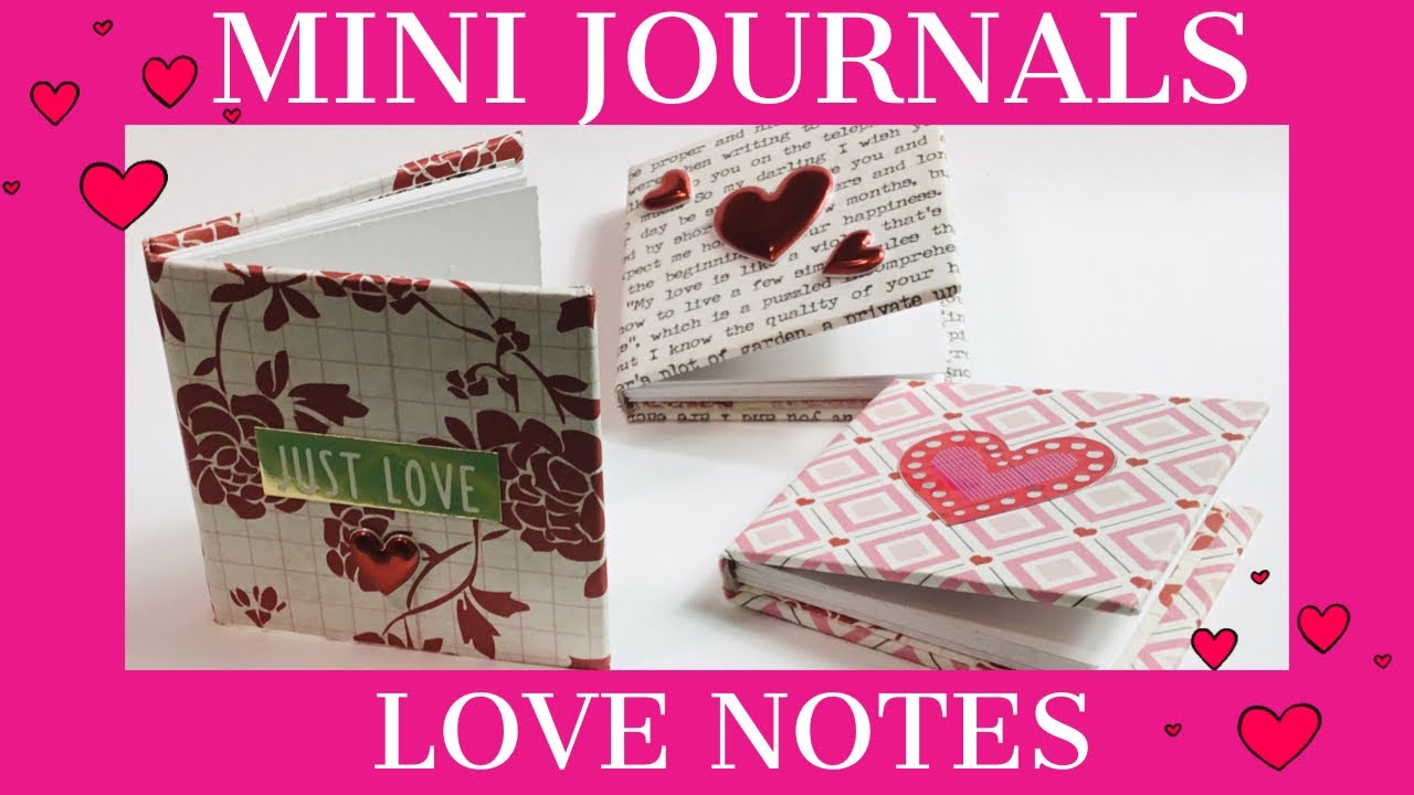 ⭐️⭐️USE UP THOSE PAPER SCRAPS⭐️⭐️ SWEET DIY MINI JOURNALS  ❤️❤️PERFECT FOR VALENTINES 2020❤️❤️