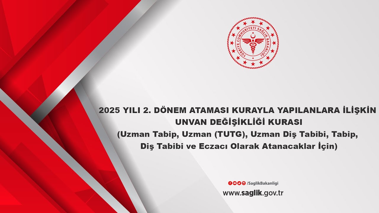 2025 YILI 2. DÖNEM ATAMASI KURAYLA YAPILANLARA İLİŞKİN UNVAN DEĞİŞİKLİĞİ KURASI