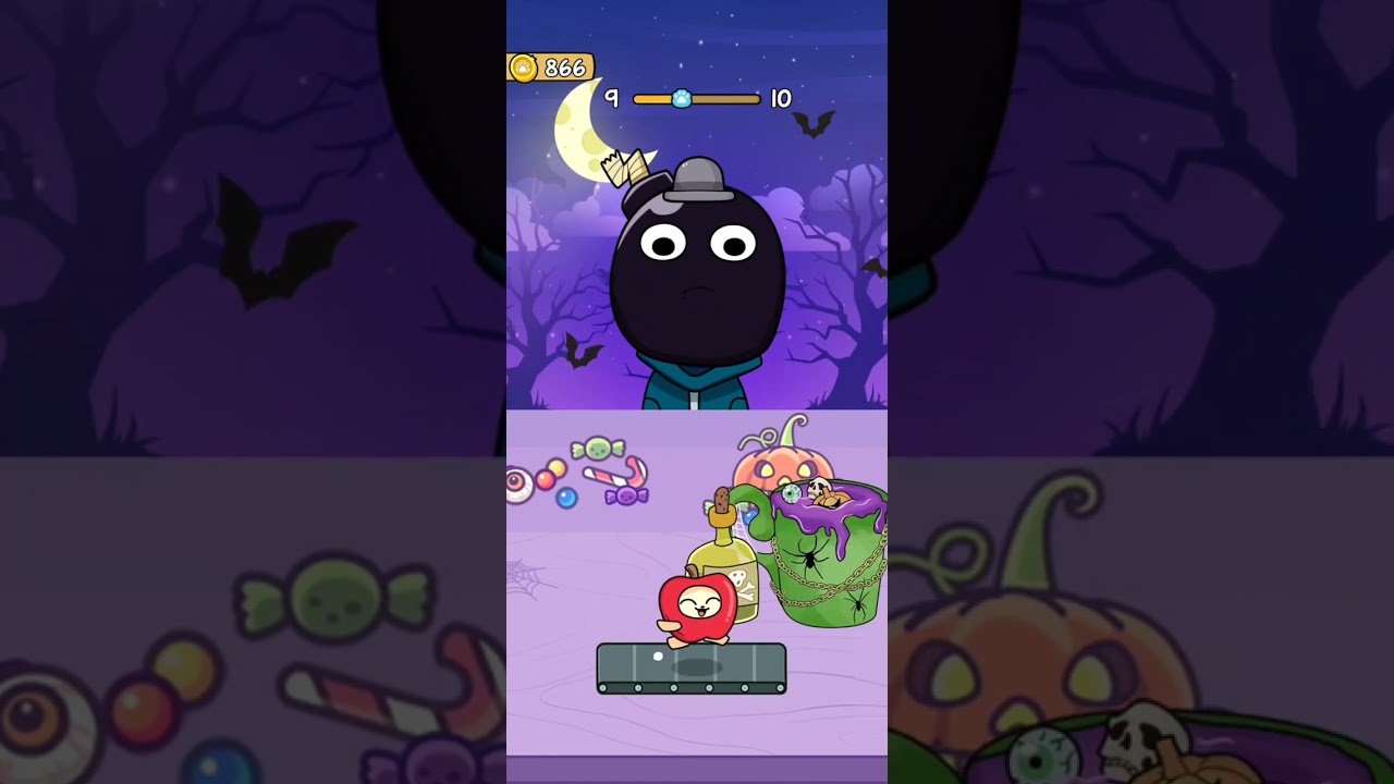 Happy Cat Banana Cat Fun in Halloween Hide and Seek #gameplay #gameshorts #happycat #bananacat