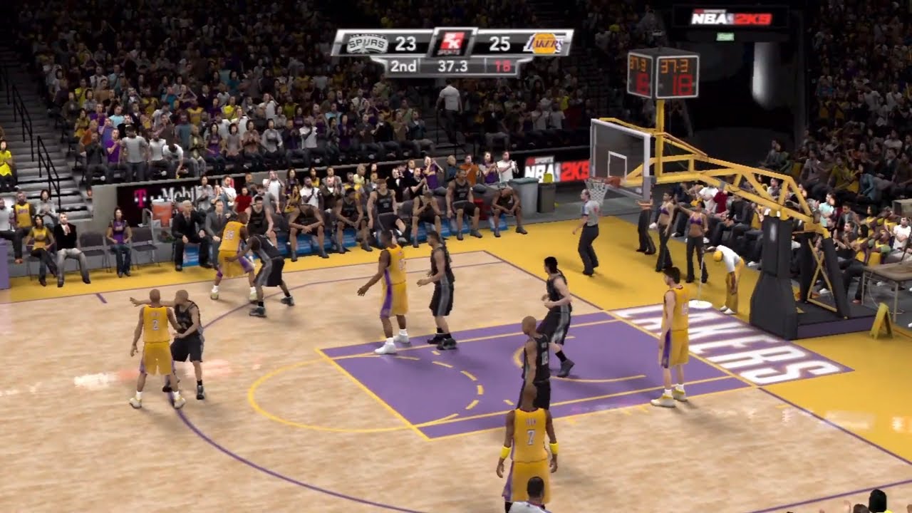 NBA 2K9 Gameplay Los Angeles Lakers vs San Antonio Spurs