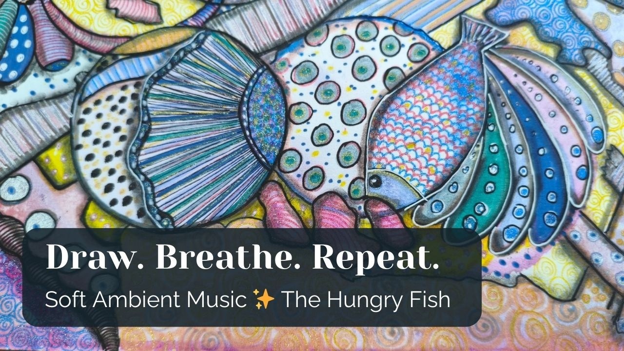 Soft Ambient Music for Relaxation | The Hungry Fish Reverse Coloring (No Talking)