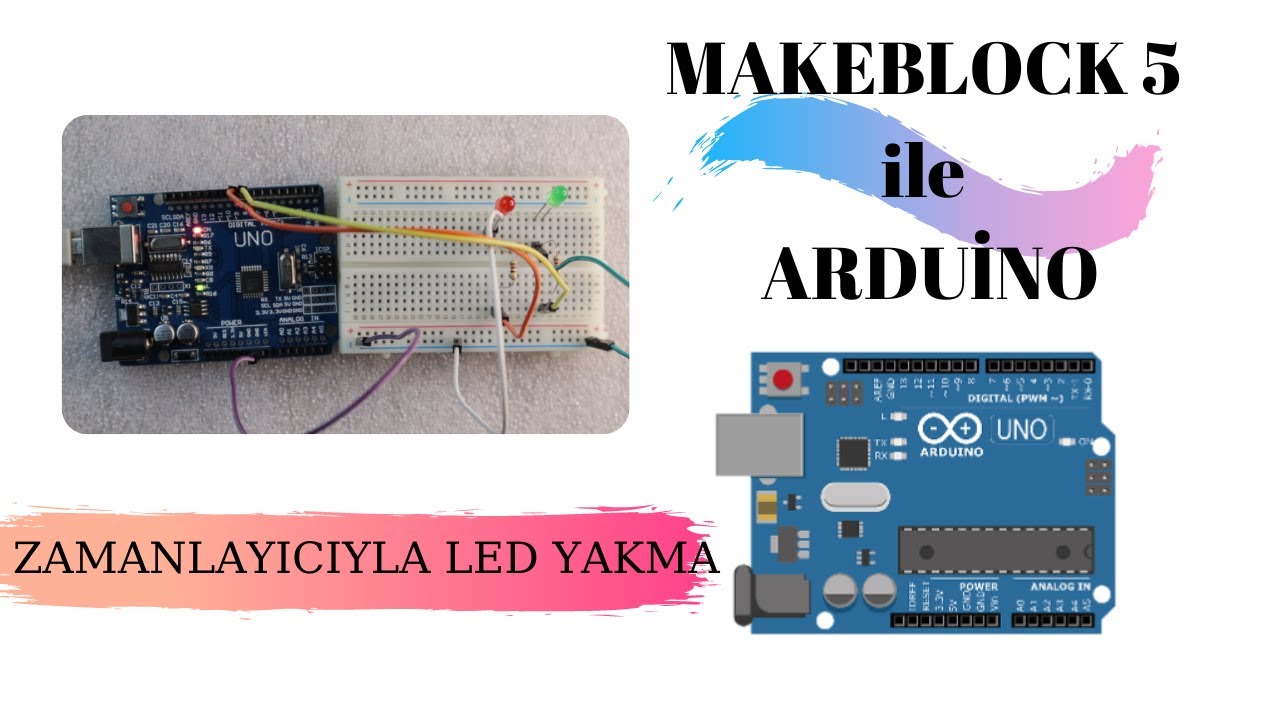 Makeblock5 ile Arduino-Böüm14-Zamanlayıcı Kullanarak Led Yakma
