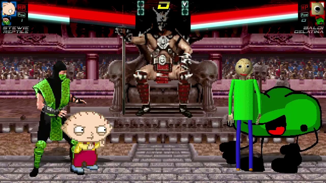 Mugen Request - Stewie and Reptile VS Baldi and Gelatina
