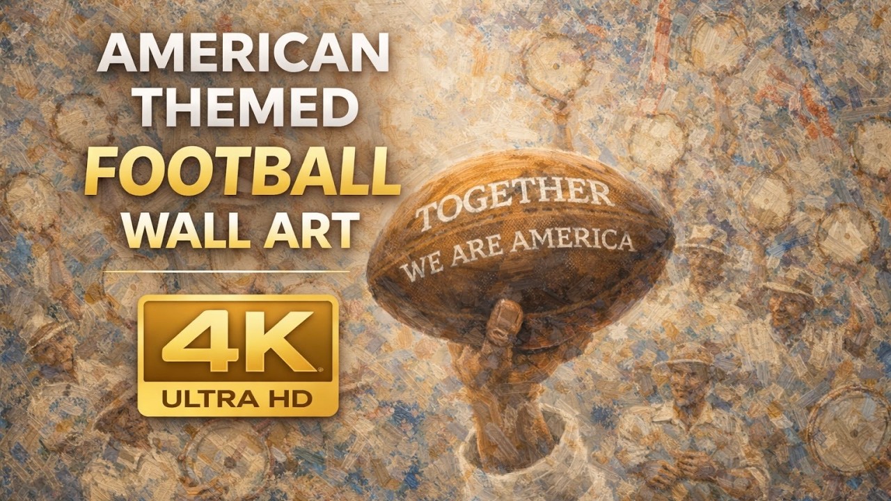 USA Football Artwork 4K Ultra HD | Home & Office Decor