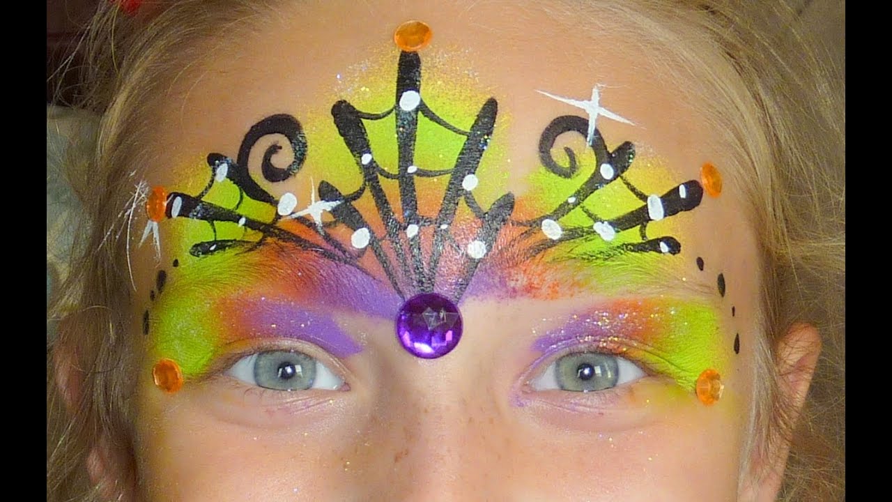 Spiderweb Crown Halloween Face Painting