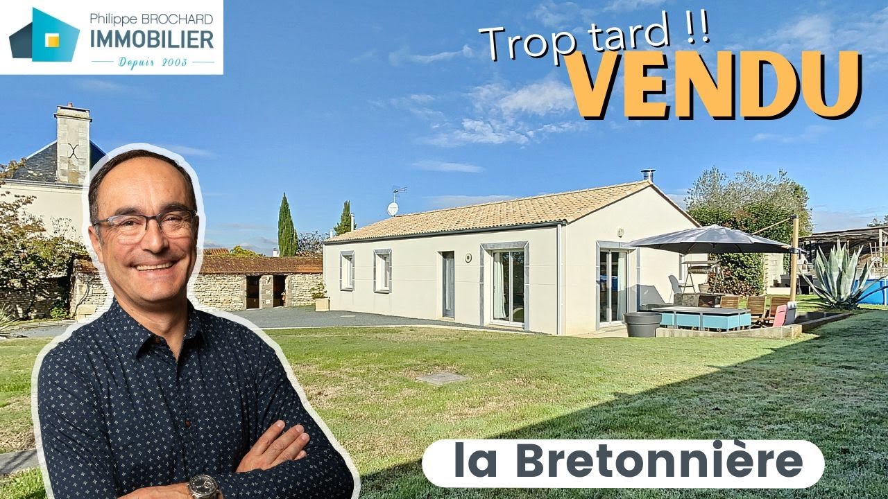 VENDU pavillon récent plain pied à vendre en Vendée