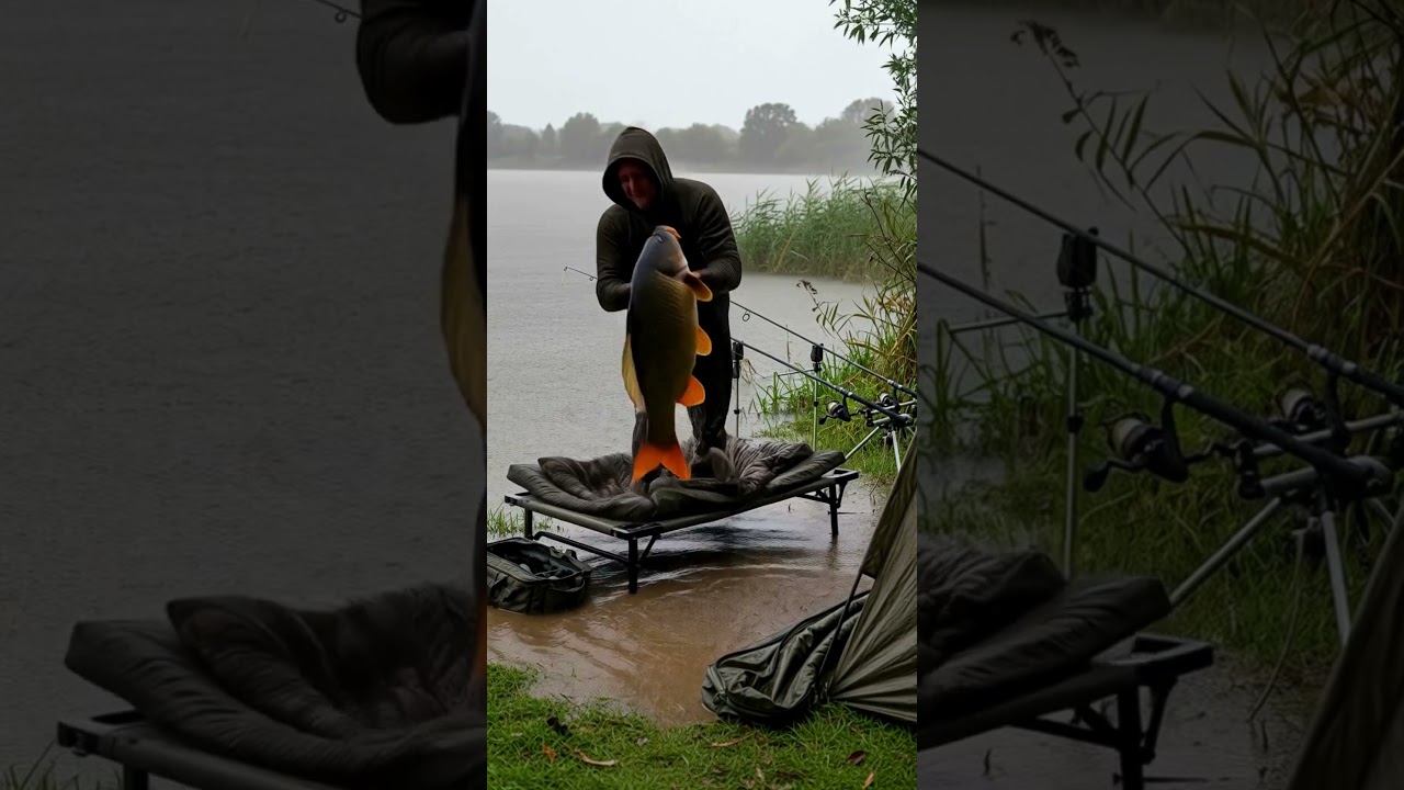 When you&rsquo;re that good at fishing, the carp make their way to you 😎🎣 #carpfishing #fishing
