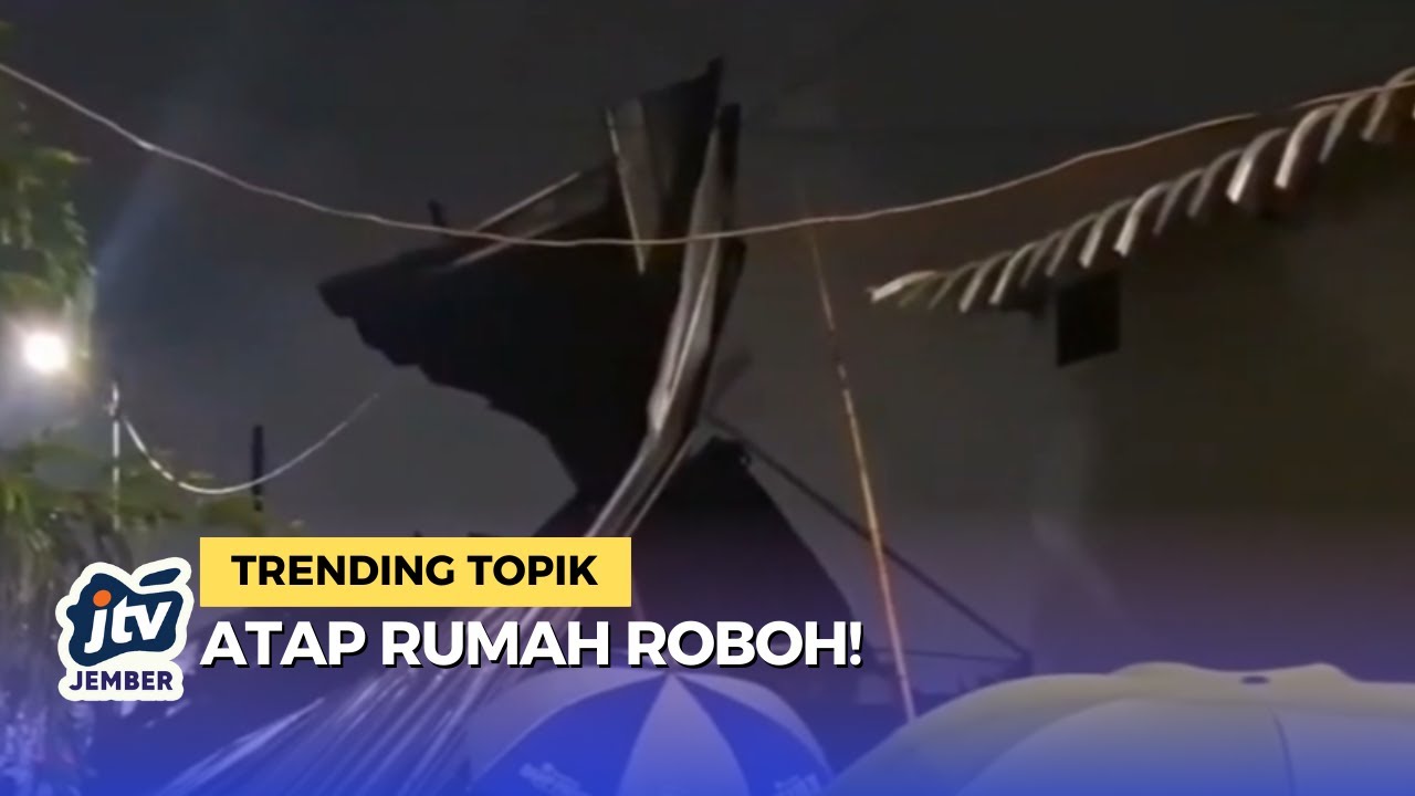 Atap Rumah Ambruk Diterjang Angin Kencang, Warga Sepanjang Sidoarjo Panik