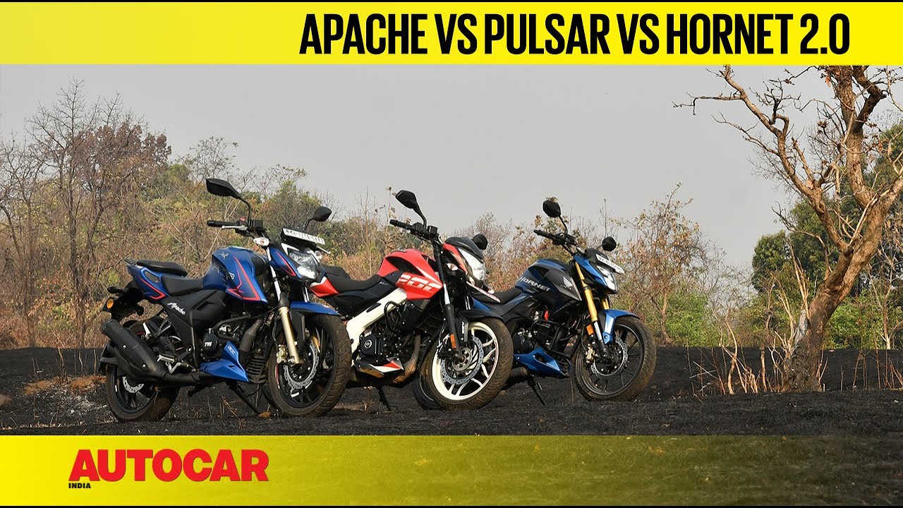 TVS Apache RTR 200 4V vs Bajaj Pulsar NS200 vs Honda Hornet 2.0 comparison | Autocar India