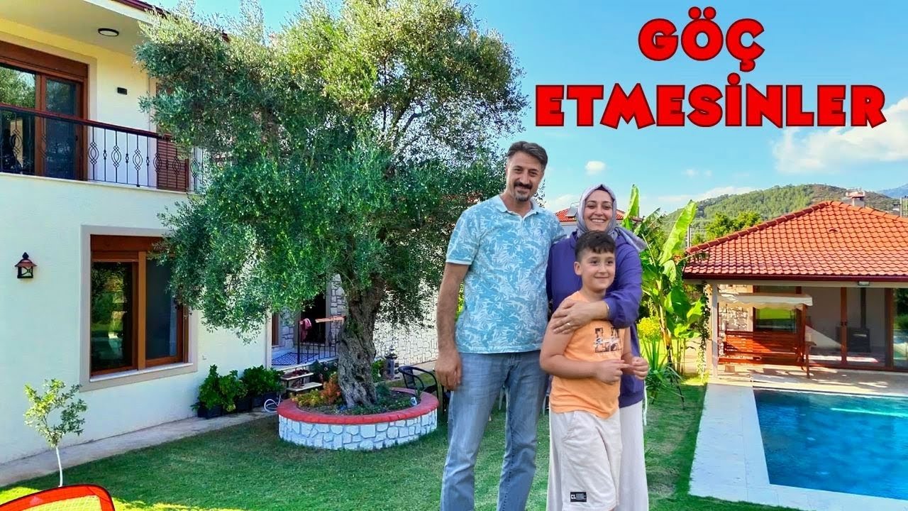 Köye göç etmelerini doğru bulmuyorum ?  1 DÖNÜM ARSA İÇİNE MÜSTAKİL KÖY EVİNİ YAPTI..