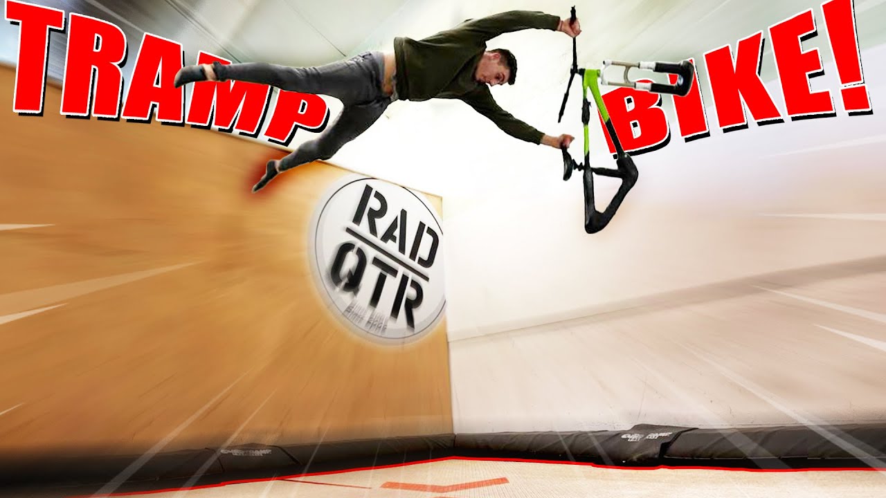 1. mal TRAMPOLINE  BIKE springen! 😍
