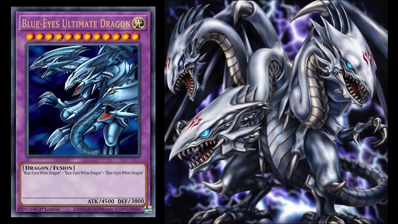 yugioh monsters - Blue eyes - AI Generated
