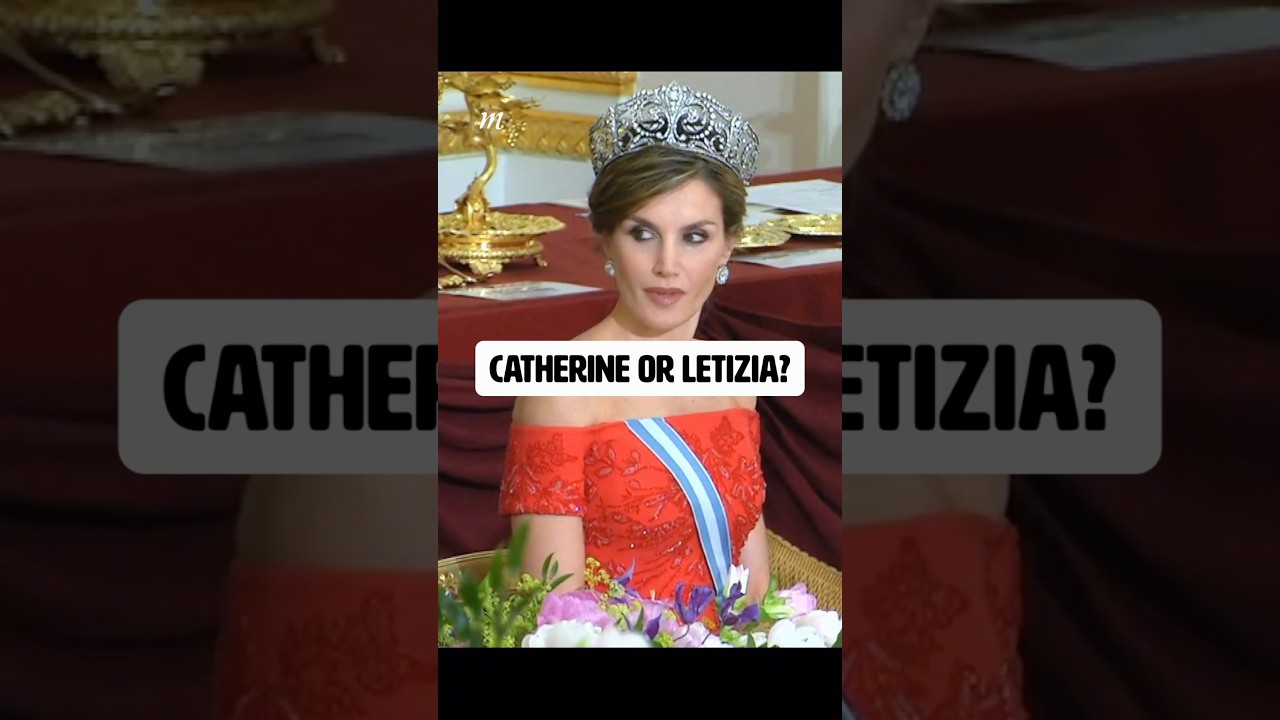 Two queens of royal style in one room: Queen Letizia of Spain & Princess Catherine of Wales.