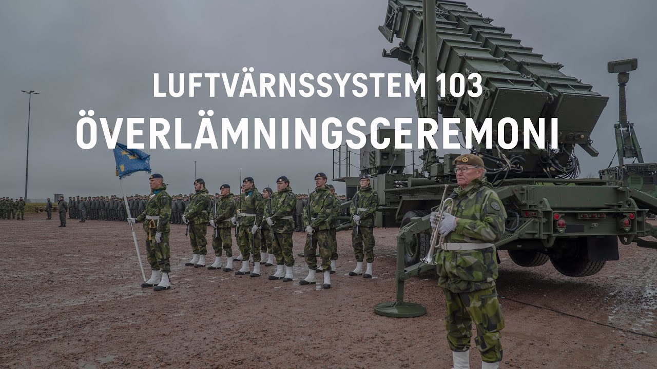 Luftvärnssystem 103 Patriot överlämnas till Lv 6