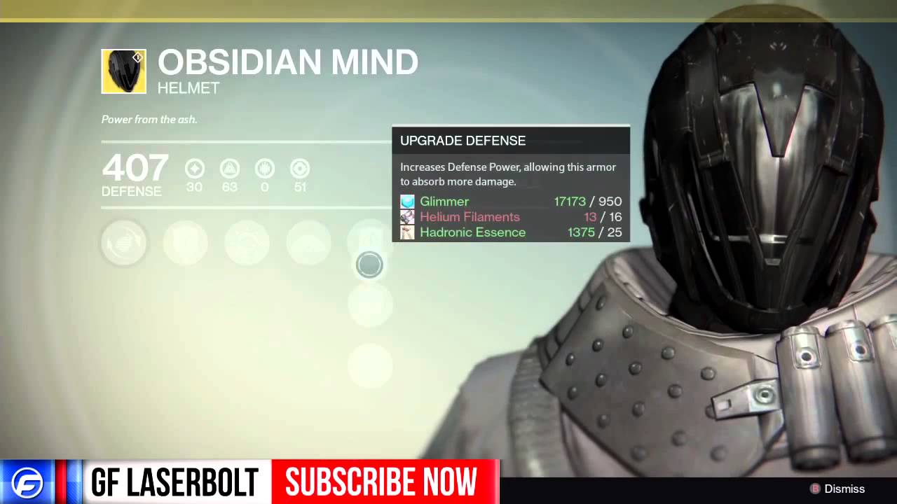 Destiny OBSIDIAN MIND EXOTIC HELMET OverView for WARLOCK NEW DARK BELOW EXOTIC DLC