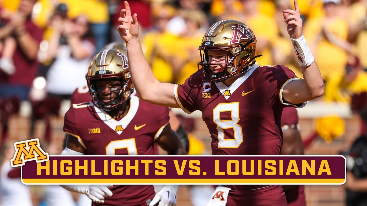 Louisiana-Lafayette at Minnesota | Highlights | Big Ten Football | Sept. 30, 2023