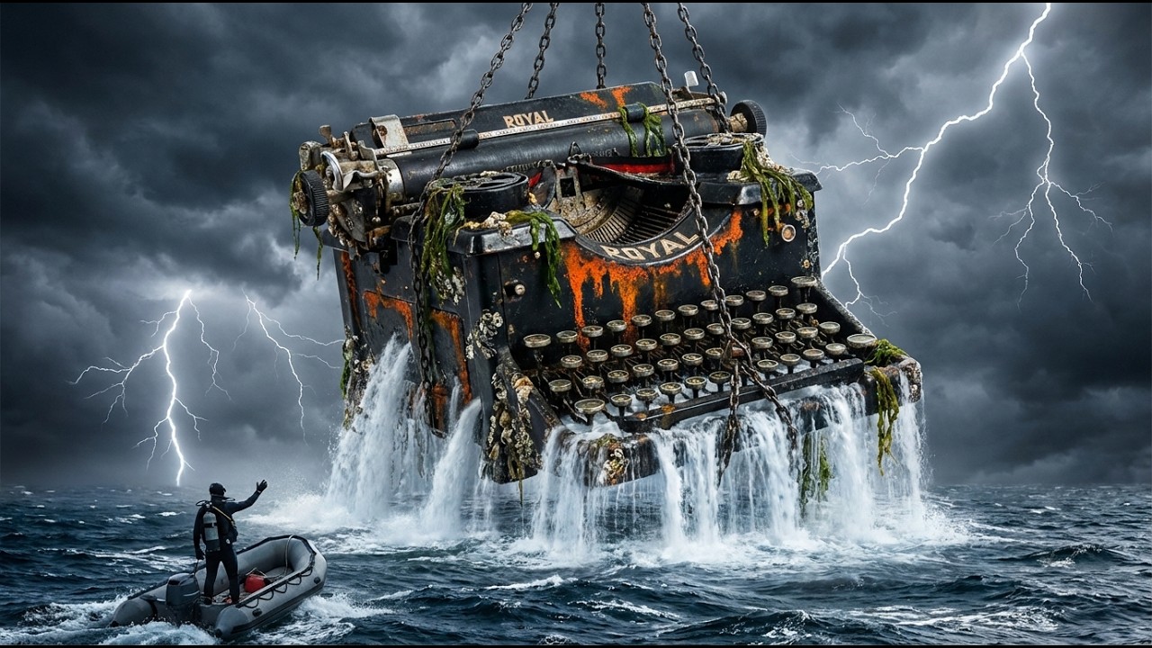 You Won't Believe the CRAZY State of this Underwater 1940s Typewriter!