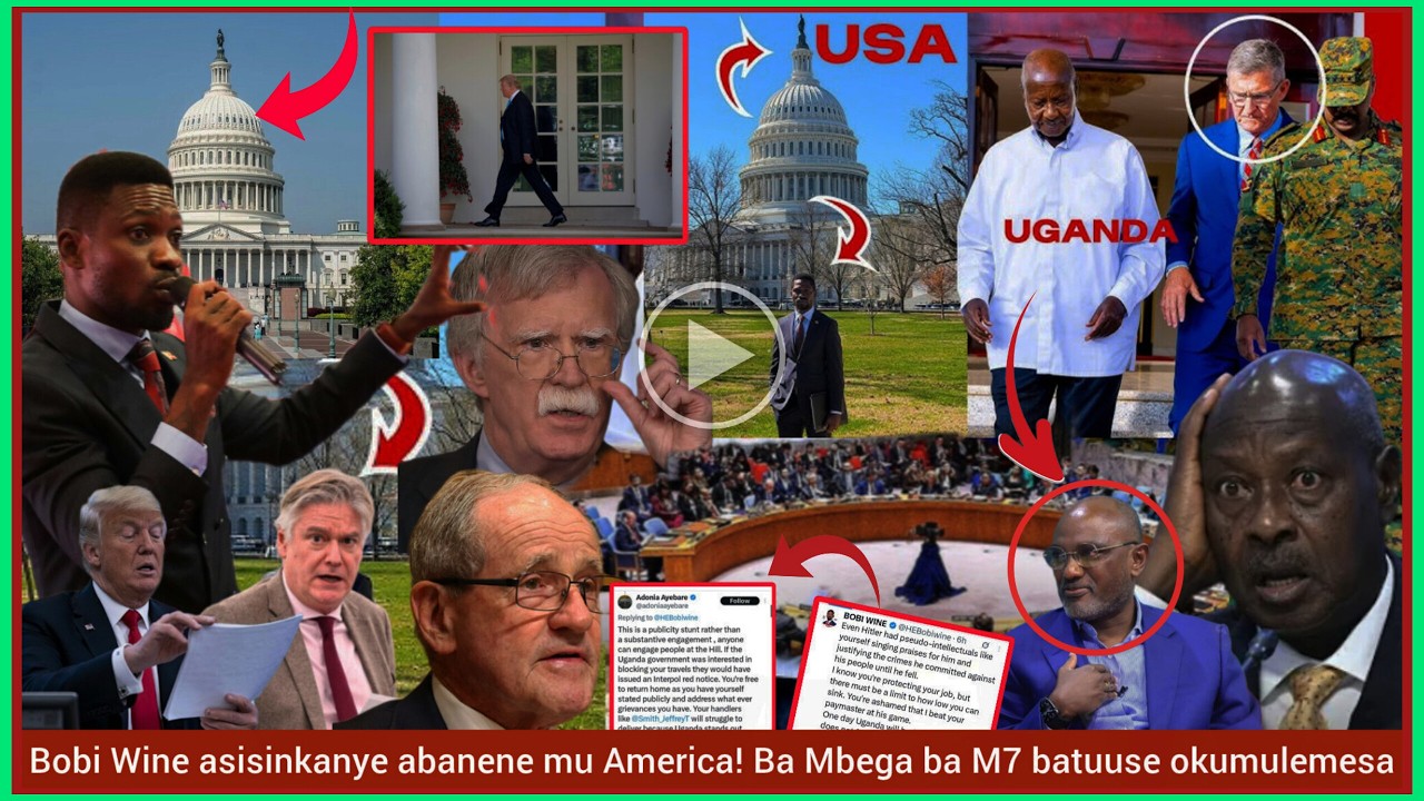 Agatalinda! Jiwunye! Museveni asindise ba Mbega mu America okulemesa Bobi Wine! Asisinkanye abanene!