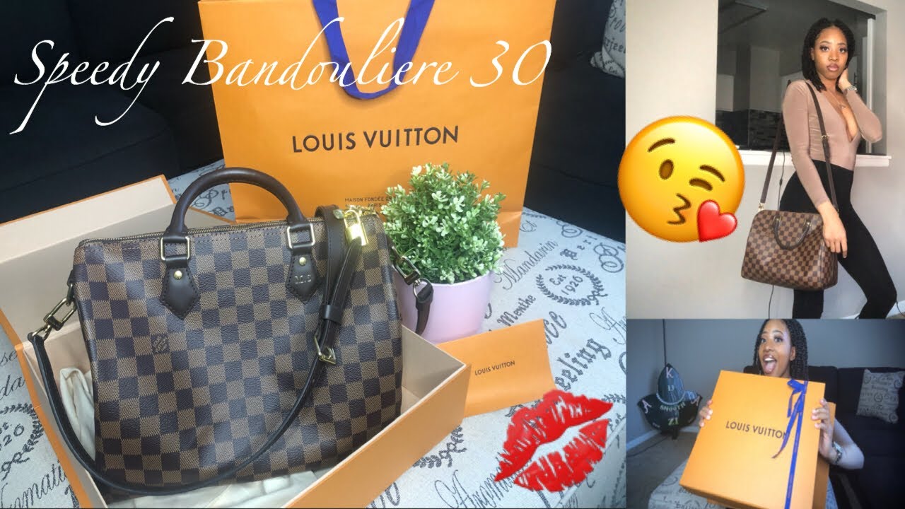 LOUIS VUITTON SPEEDY BANDOULIERE 30 UNBOXING| Initial review! First impression!