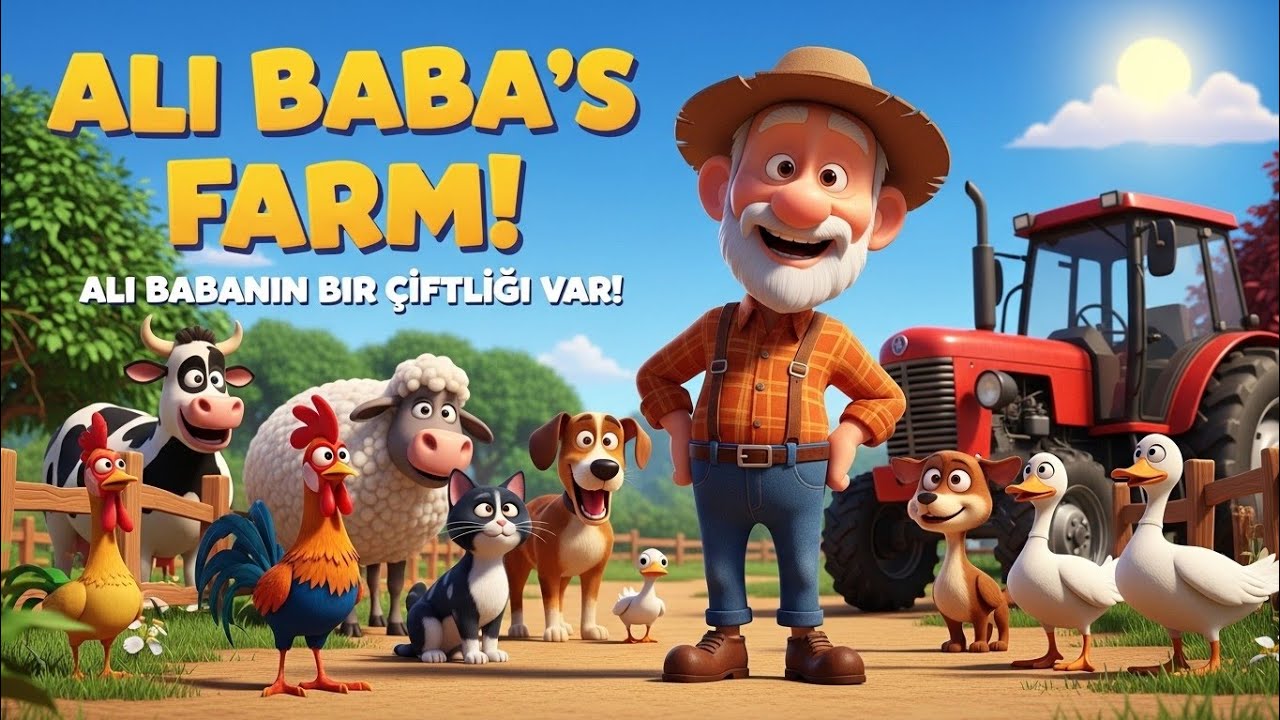 Ali Babanın Bir Çiftliği Var 🐓🐄🐑 | Eğitici Çocuk Şarkısı & Animasyon | Hayvanlar Şarkısı