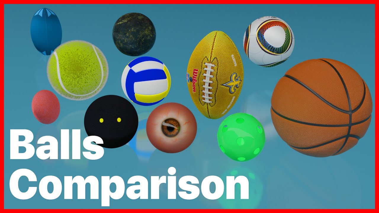 BALLS Size Comparison 3D (HD) &bull; 2025