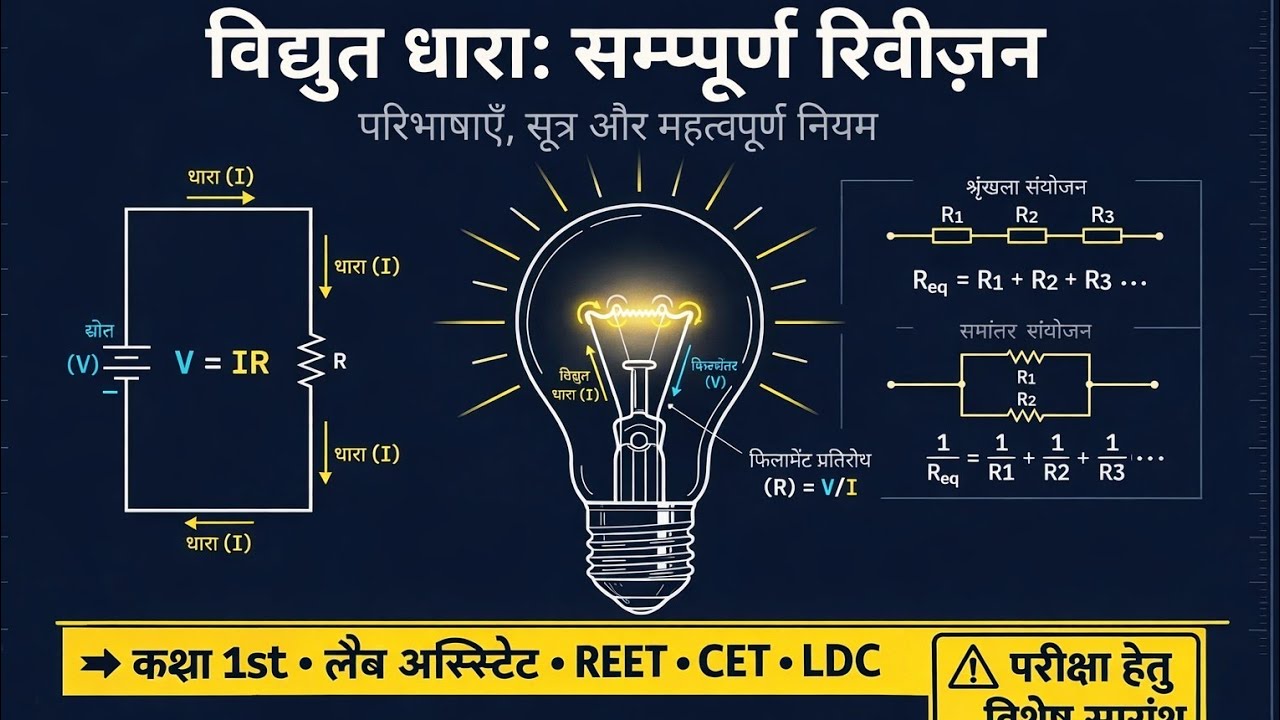 विद्युत धारा ( इलेक्ट्रिक करेंट ) ओम का नियम , part 1@SHIVASTUDYMATERIAL 
