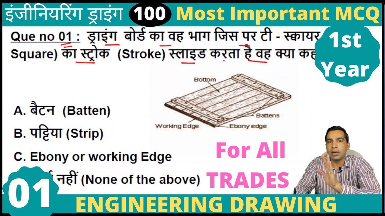 iti Engineering Drawing 100 most important mcq || 1st year ed imp objective question for exam 2023