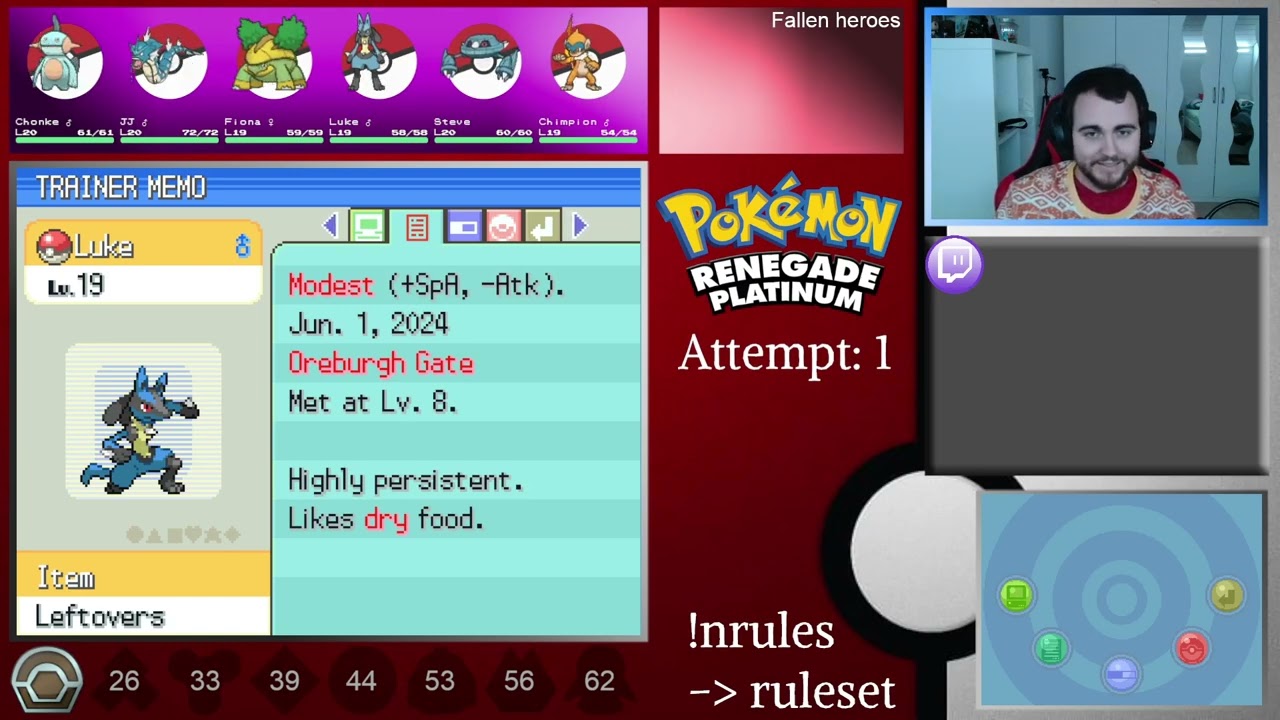 Gardenia | Renegade Platinum Hardcore Nuzlocke | Twitch Stream 19/12/2024