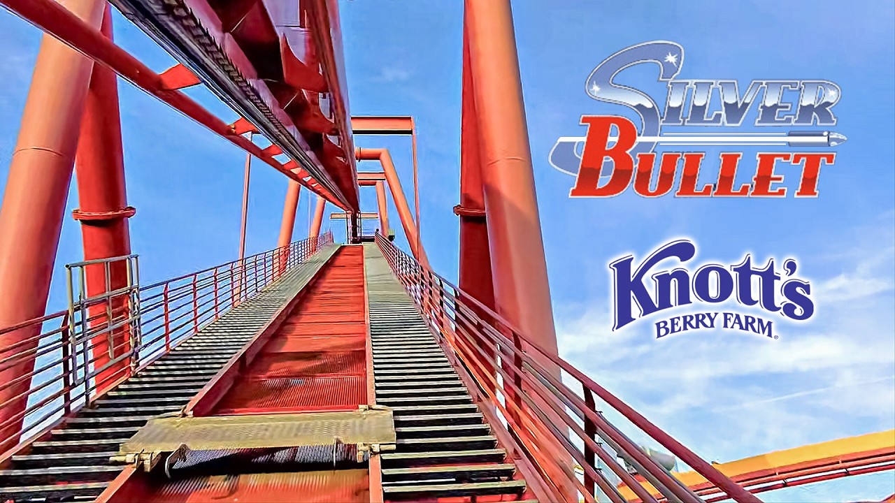 Dec 2025 Silver Bullet Roller Coaster Front Row On Ride POV Knott's Berry Farm