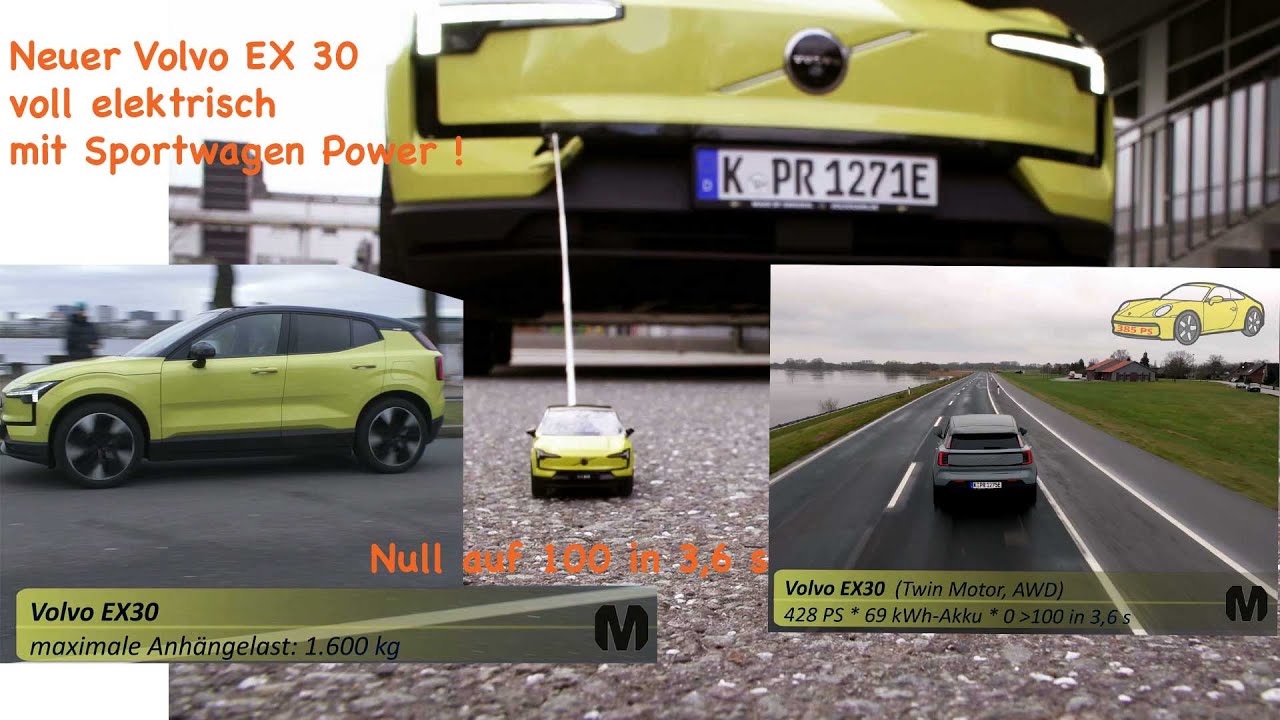 Volvo EX 30 - Mit 428 PS stärker motorisert als ein 911er Basis Porsche.