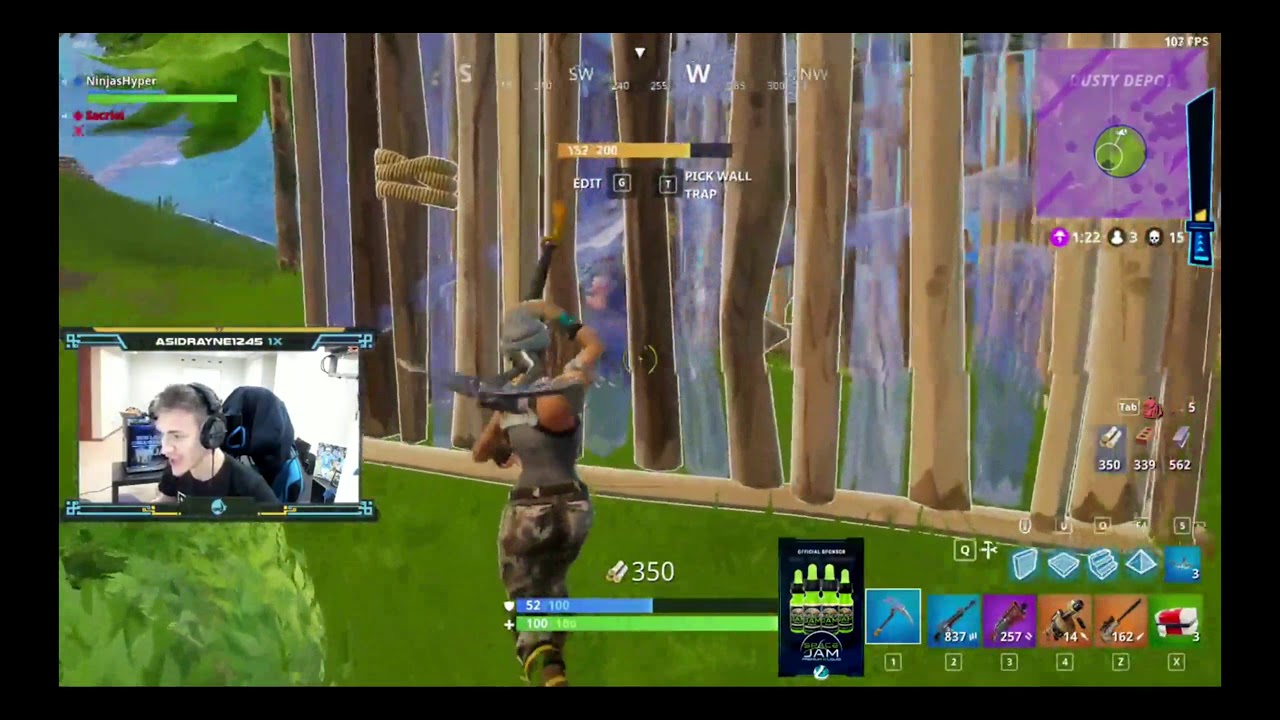 Ninja Trap Final kill. Fortnite EPIC STREAM moments