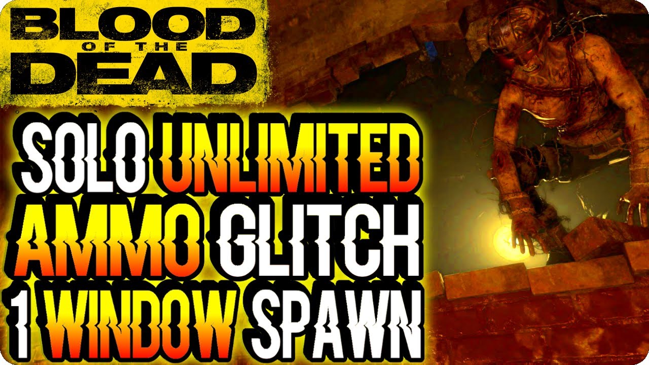 BO4 Zombie Glitches: Solo Unlimited Ammo 1 Window Spawn Glitch - Blood Of The Dead Glitch