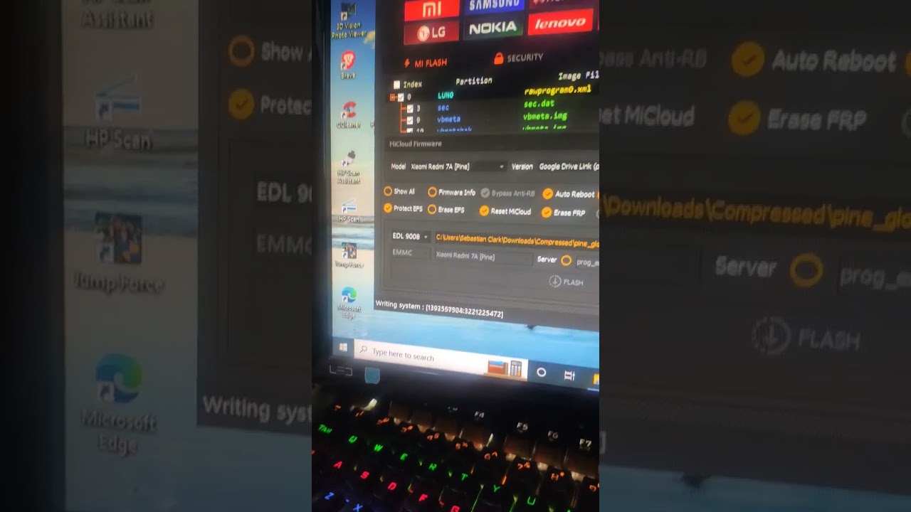 Flashing Redmi 7a locked bootloader via test point #unlocktool #REDMI