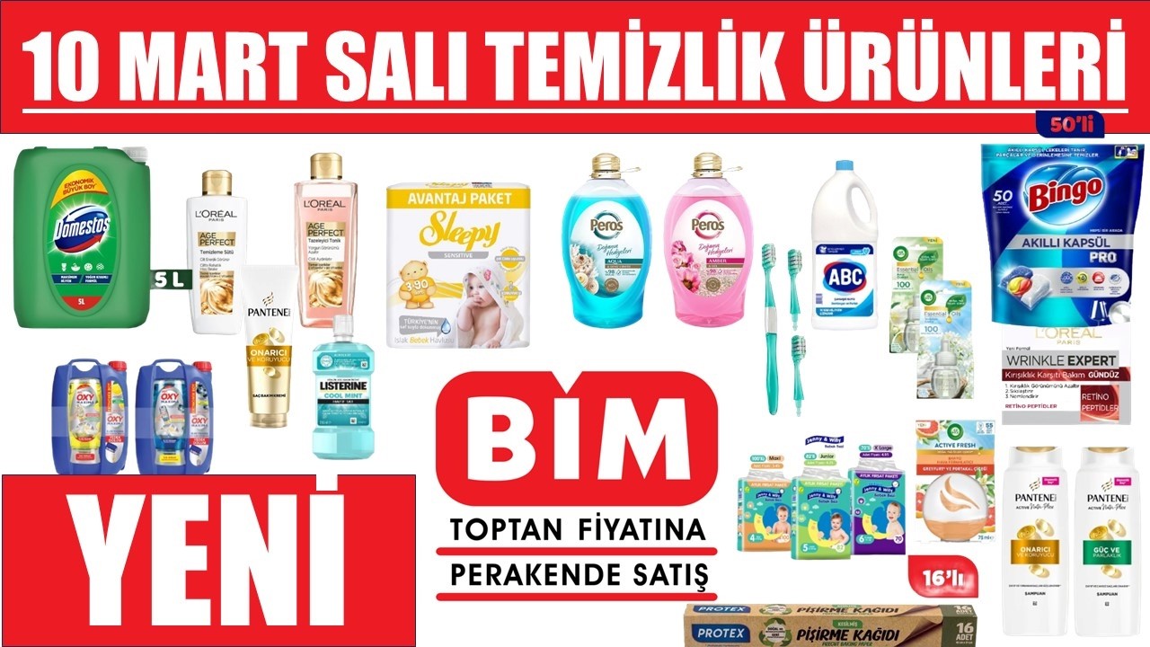 BİM YENİ KATALOG | BİM 10 MART SALI TEMZİLİK ÜRÜNLERİ | BİMAKTÜEL BU HAFTA #kampanyaindirim