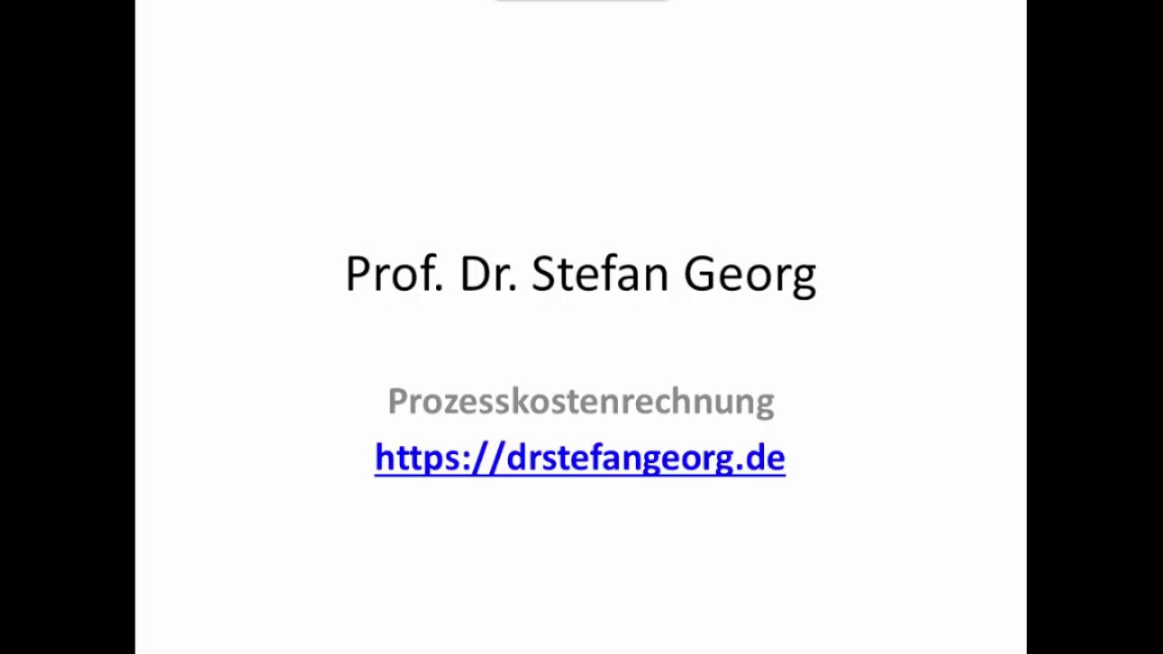 Konzept der Prozesskostenrechnung