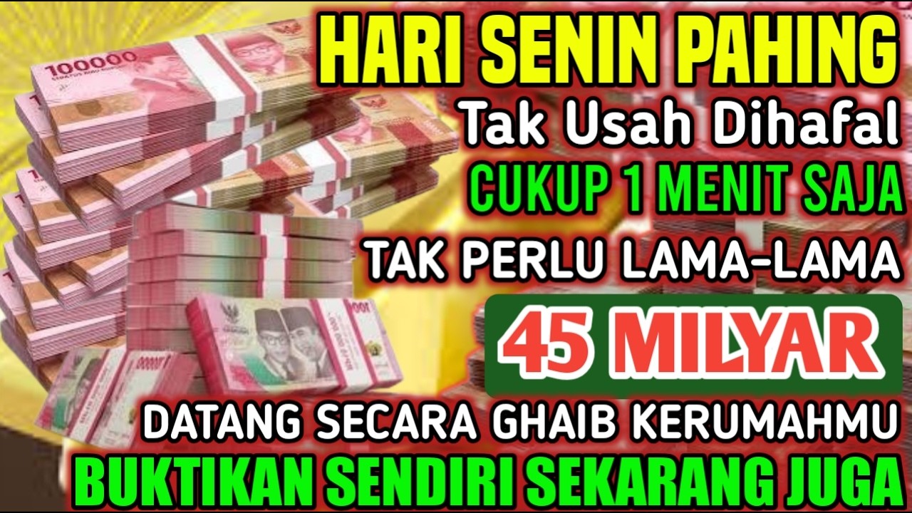 ALHAMDULILLAHBARU PUTARSEBENTAR UANG BENAR2 DATANG SENDIRI KERUMAH, DOA KEKAYAAN PALING MUSTAJAB