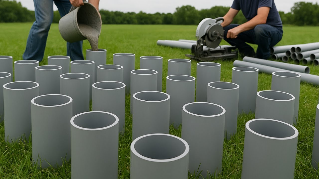 Amazing Cement and Plastic Pipe Art // Creative secret to making unique cement flower pots for you