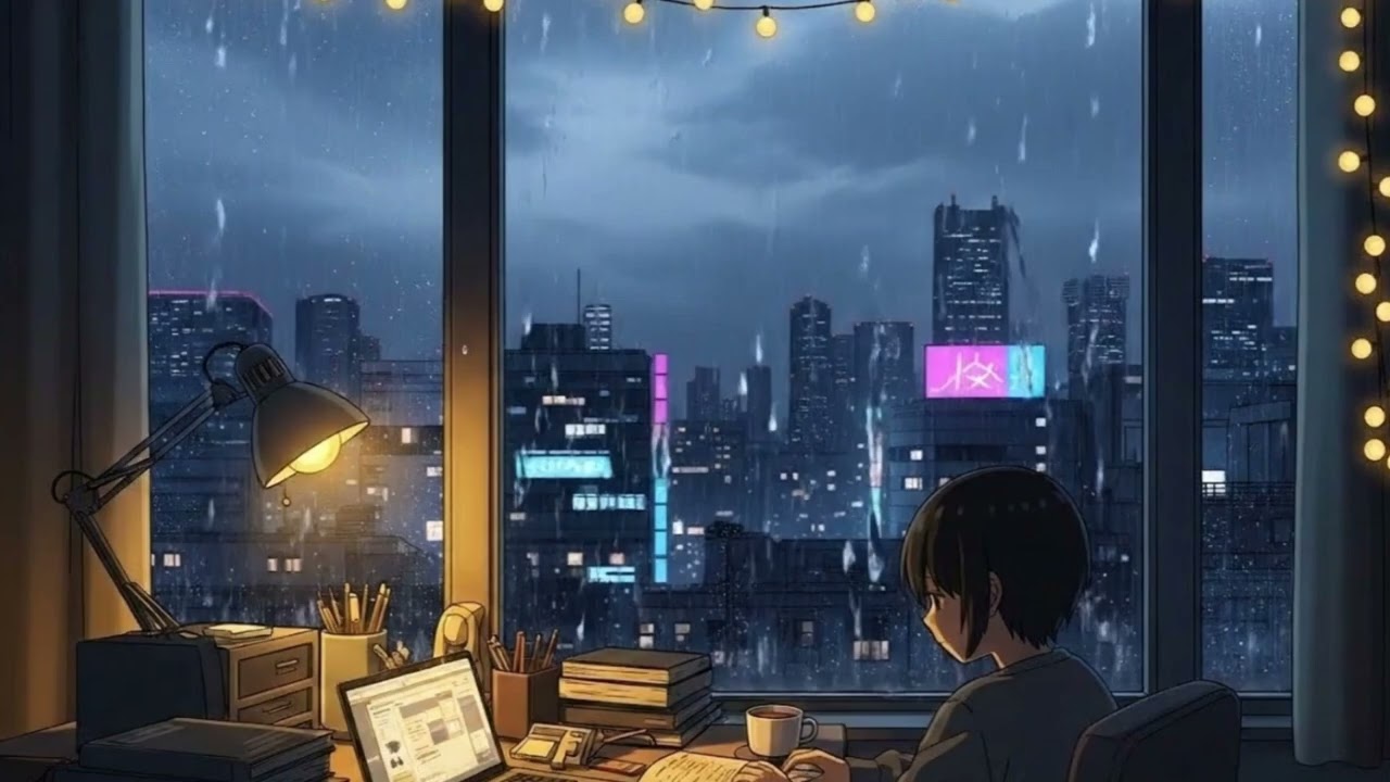 Rain on Window with Thunder SoundsㅣHeavy Rain for Sleeping, Studying and Relaxation, Meditation, Zen