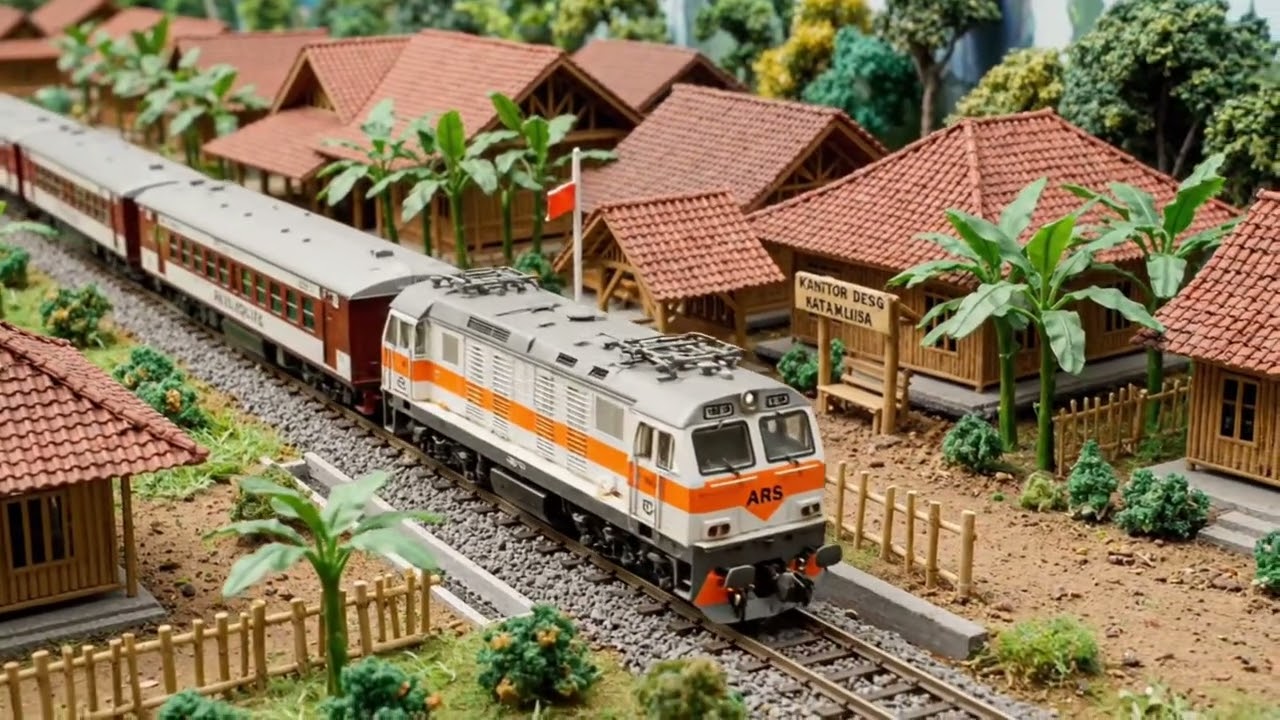 WADIDAW KERETA API MELEWATI PERKEBUNAN WARGA 7