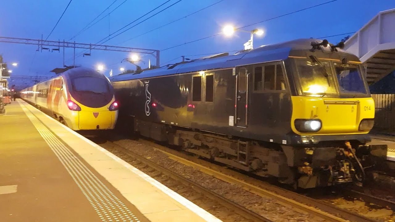 *RARE* Caledonian Sleeper Class 92 stops at Newton (28/04/19)