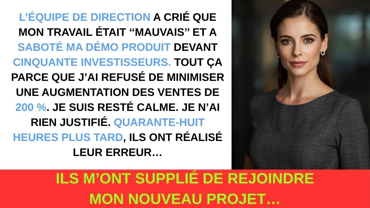 Quand une employée dérange trop le système… ils paniquent