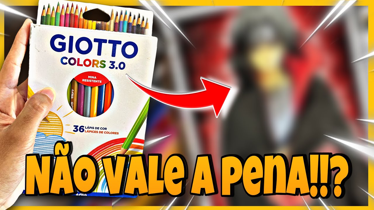 Testei o novo Lápis Da Giotto Será que é bom?? Review Giotto Colors 3.0 [ Drawing Itachi Uchiha ]
