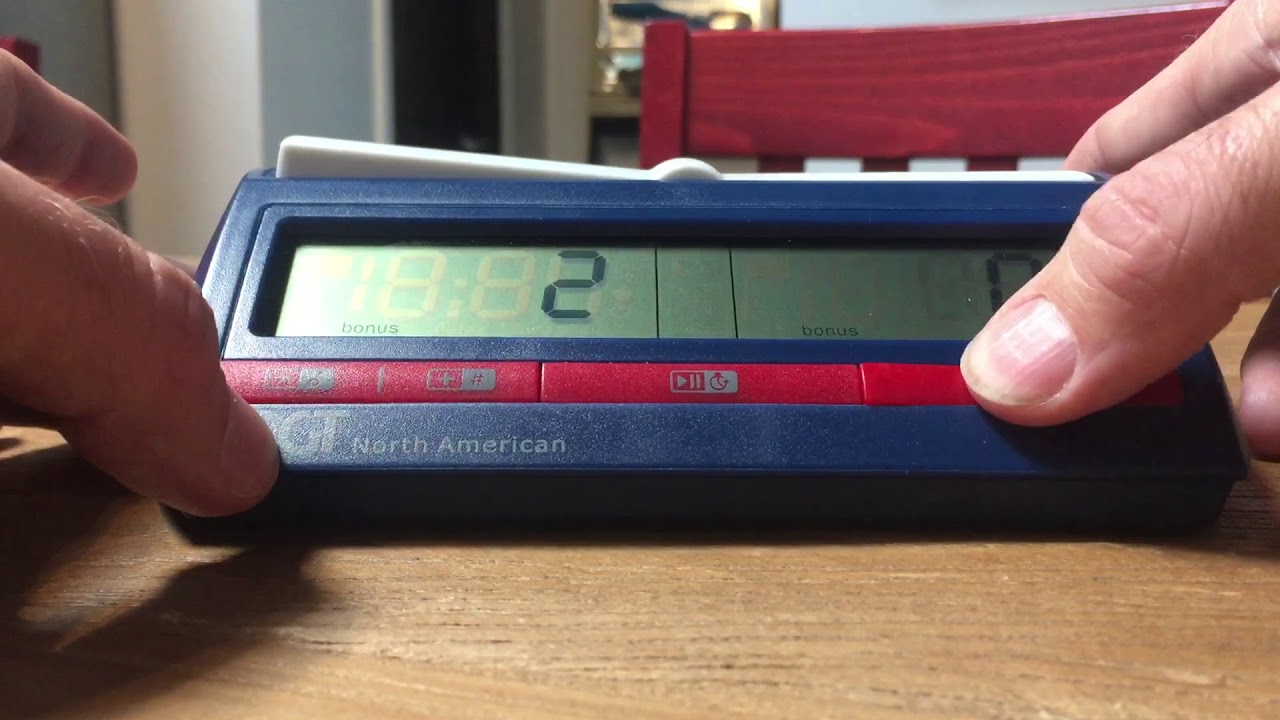 Setting the Dgt North American chess clock for the National Open 2019