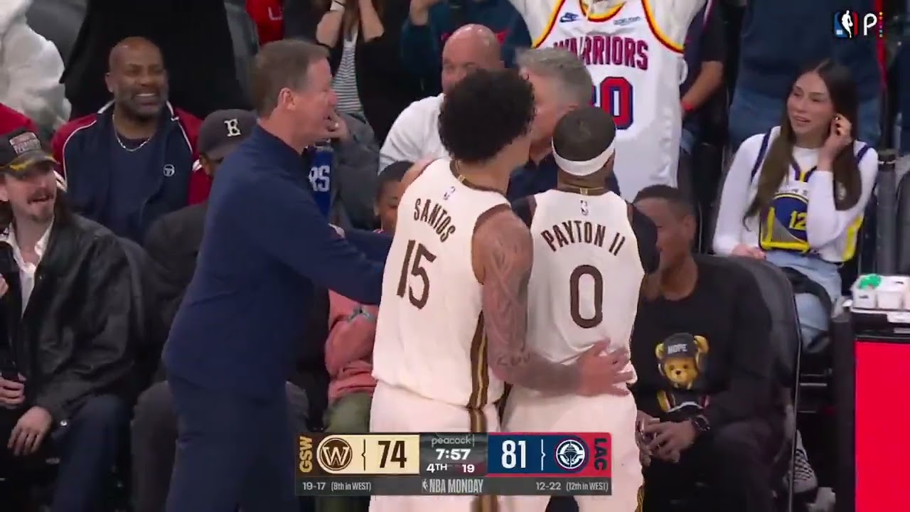 [Highlight] Steve Kerr Ejected After Furious Protest Over Missed Goaltending Call