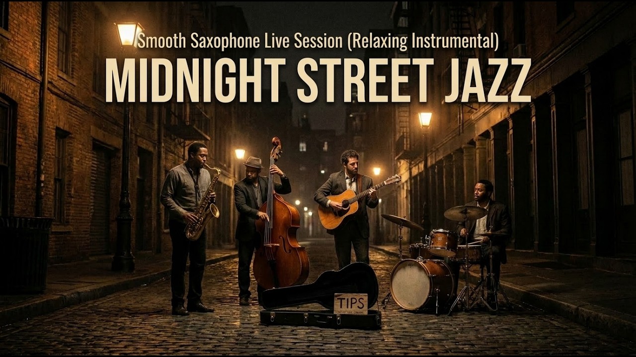 Midnight Street Jazz – Smooth Saxophone Live Session (Relaxing Instrumental)