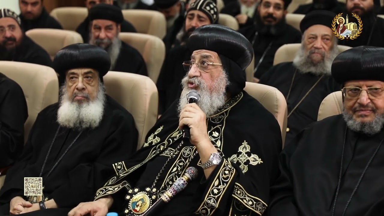 قداسة البابا تواضروس الثاني يشهد مناقشة دكتوراه في عقيدة الإخلاء في الكلية الإكليريكية 15-01-2024
